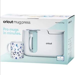 Cricut Mug Press, 2 Cricut mugs, Infusible ink transfer sheets.